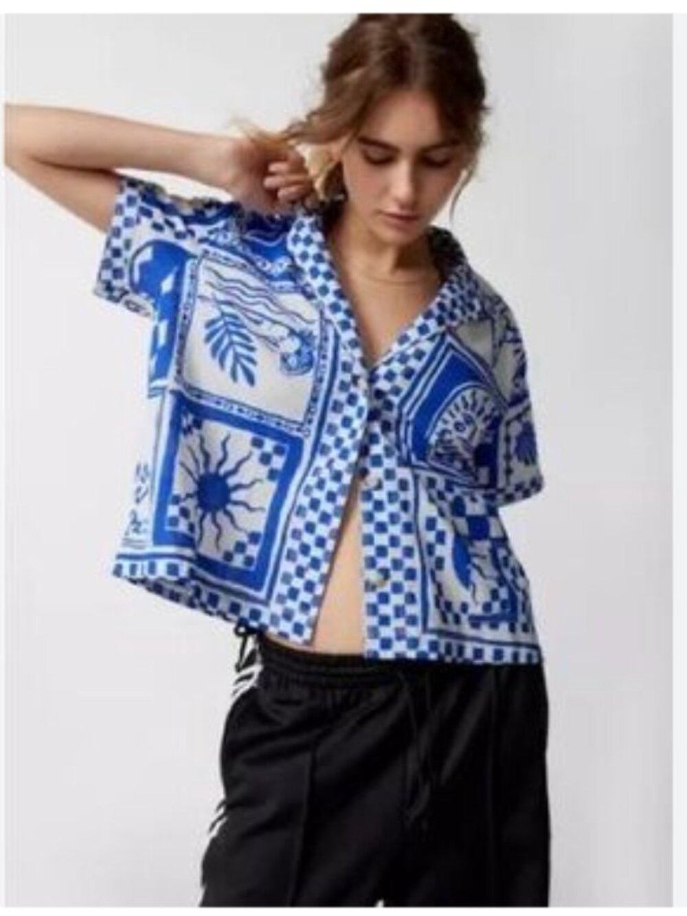 Kimchi Blue Cotton Graphic Print Top Size Small
